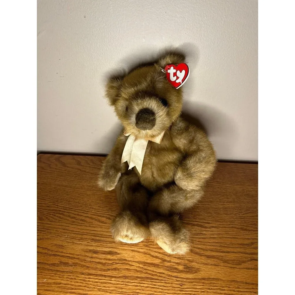 TY Plush beanie buddy Ginger The Bear 1996 Heart & Tush Tagbu